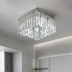 Stainless Steel Crystal Ceiling Light Axiomis – Lifestyle View 2