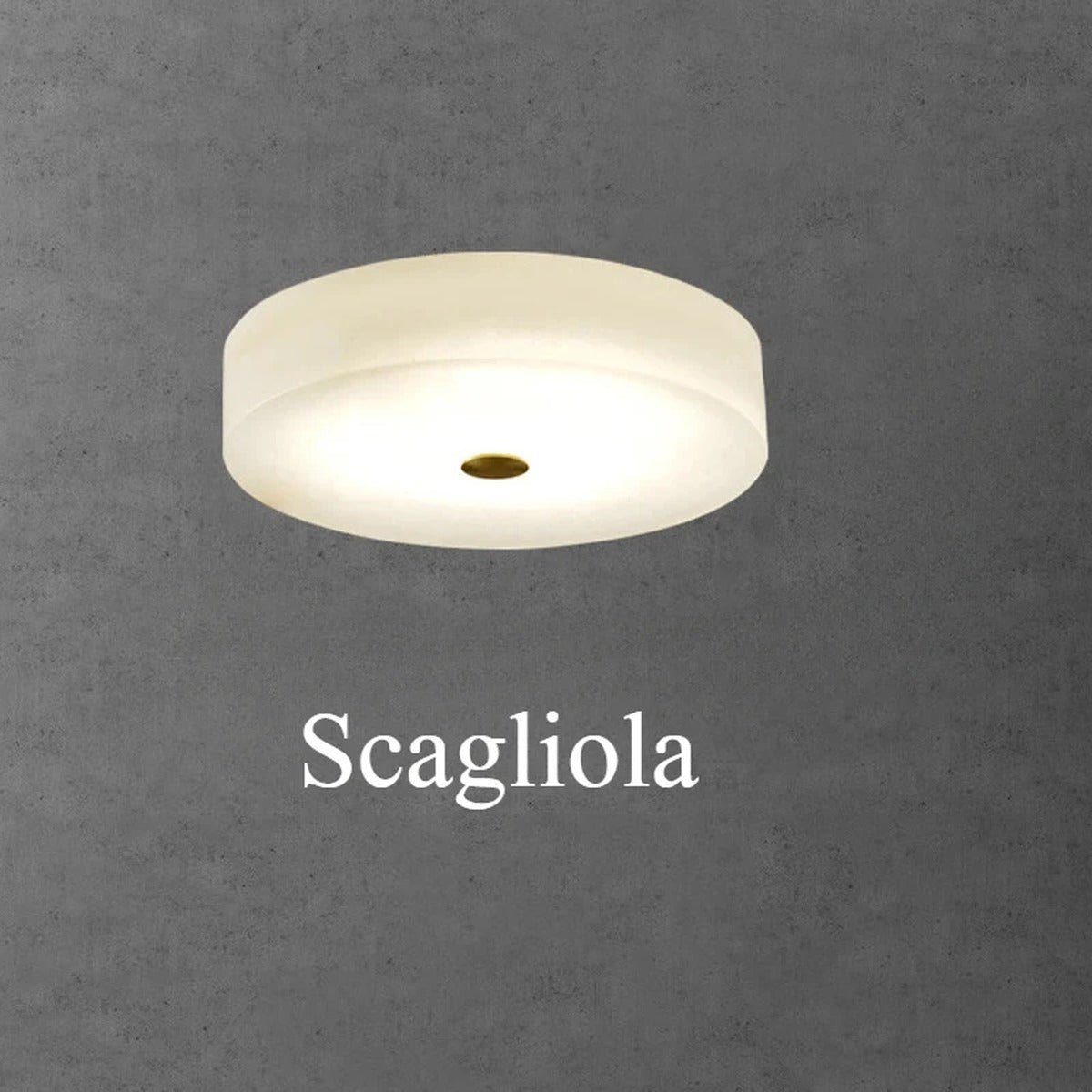 Alabaster Drum Flush Ceiling Light – Velantro – Product Detail 7