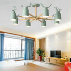 Nordic Antler Wood Arm Cone Chandelier – Birken – Lifestyle View 2