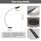Sculptural Arc LED Floor Lamp – Florentix – Lifestyle View 3