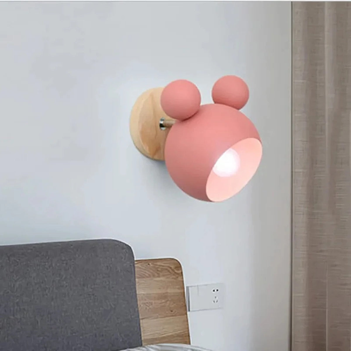 Whimsical Bear Wall Sconce – Descendra – Lifestyle View 2