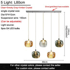 Crystalline Cascade Pendant Light Harvix – Product Detail 15