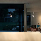 Wevonthal pendant light — polished chrome, evening ambiance in open living space