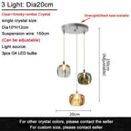 Crystalline Cascade Pendant Light Harvix – Product Detail 7