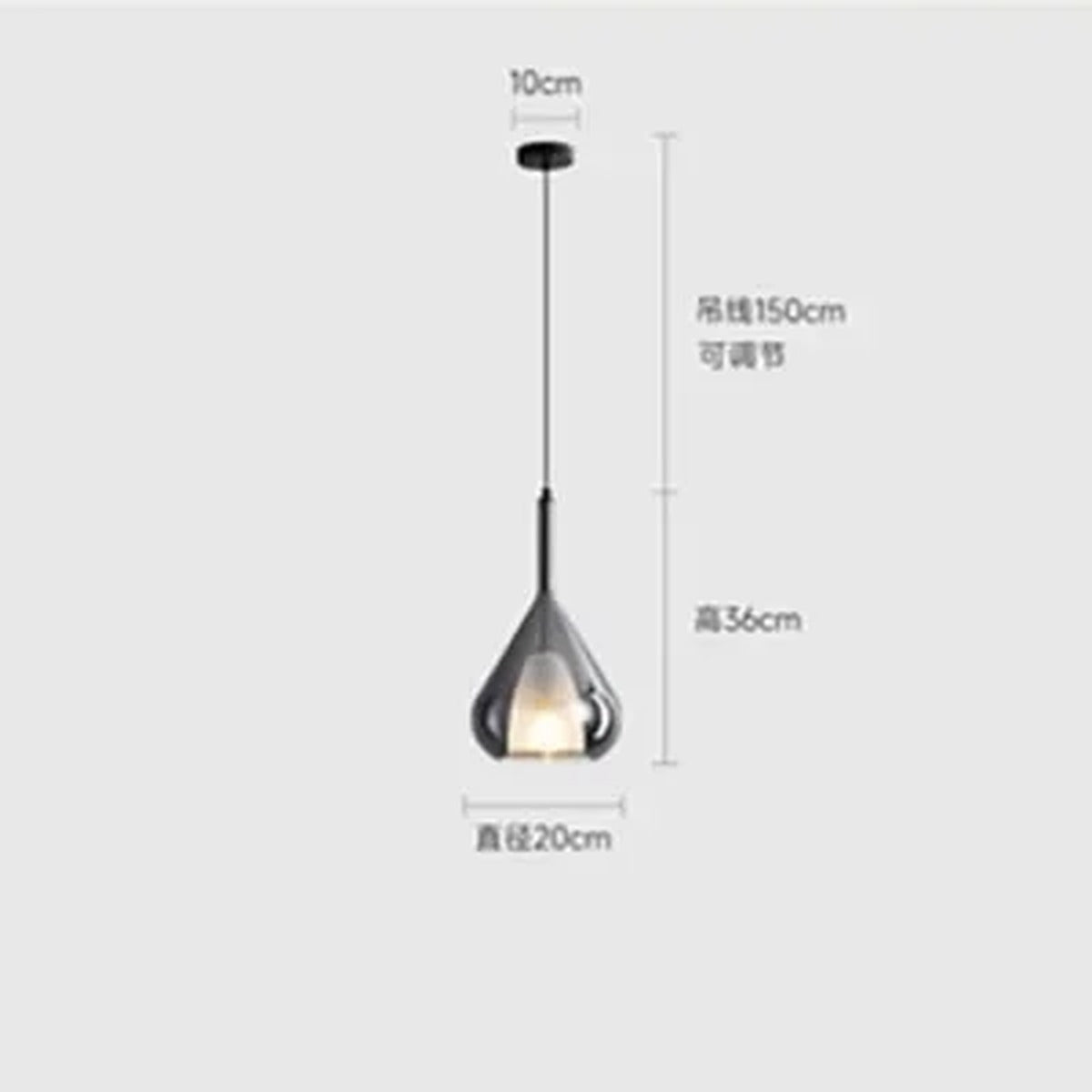 Pluvia Single Pendant – Smoked Grey, Dimensions