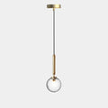 Modern Glass Globe Pendant Light Hovrix - Single Pendant, Gold & Clear Glass