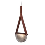 Leather Strap Handblown Glass Bowl Pendant Light – Stilren – Product Detail 8