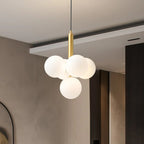 Brass Cluster Glass Sphere Pendant Orvelo – Lifestyle View 3