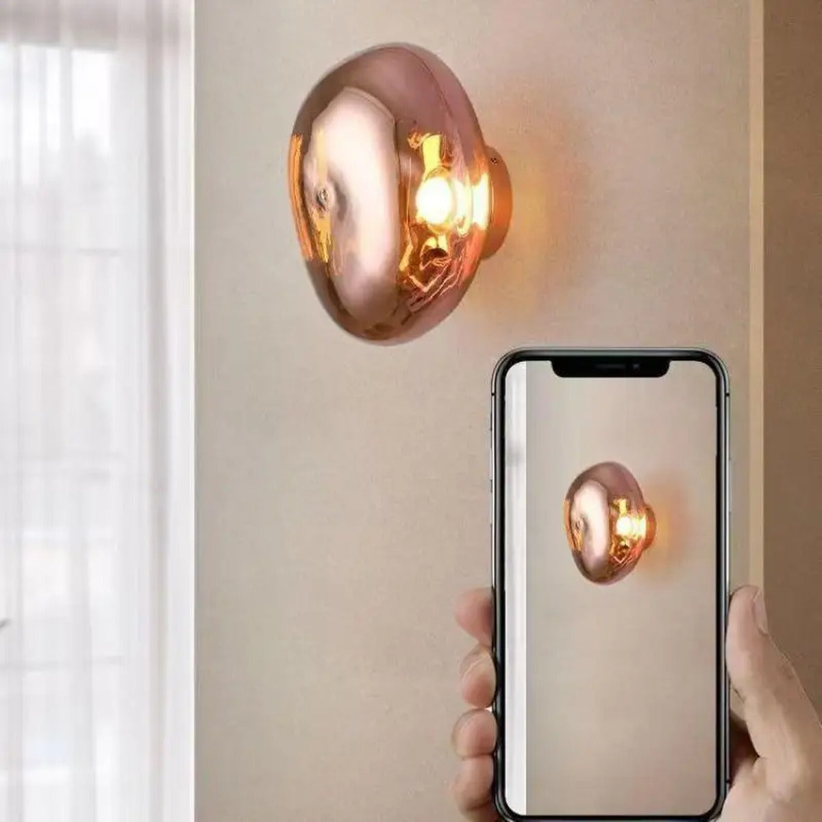 Minimalist Gold Glow Wall Sconce Selvion – Product Detail 5