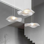 Sculptural Pleated Fabric Pendant – Dominaire – Lifestyle - Staircase Hero