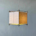 Industrial Parchment Cube Scaffolding Floor, Table & Pendant Lamp – Urix – Pendant Detail