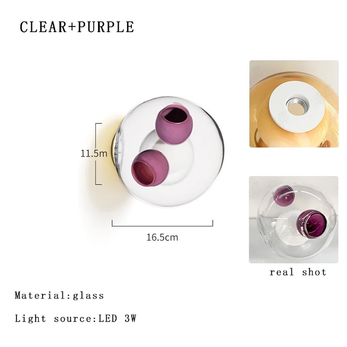 Coloured Glass Globe Wall Sconce – Chrometh – Product Detail 20