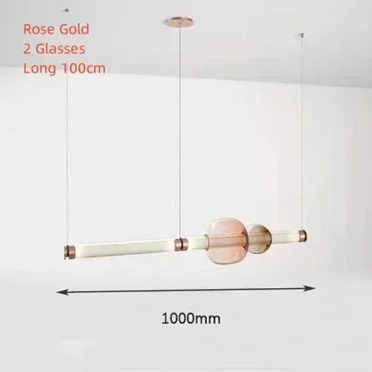 Pendant Light Luxara — Rose Gold -100cm