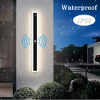 Veltora IP65 waterproof aluminum wall light with built-in motion sensor