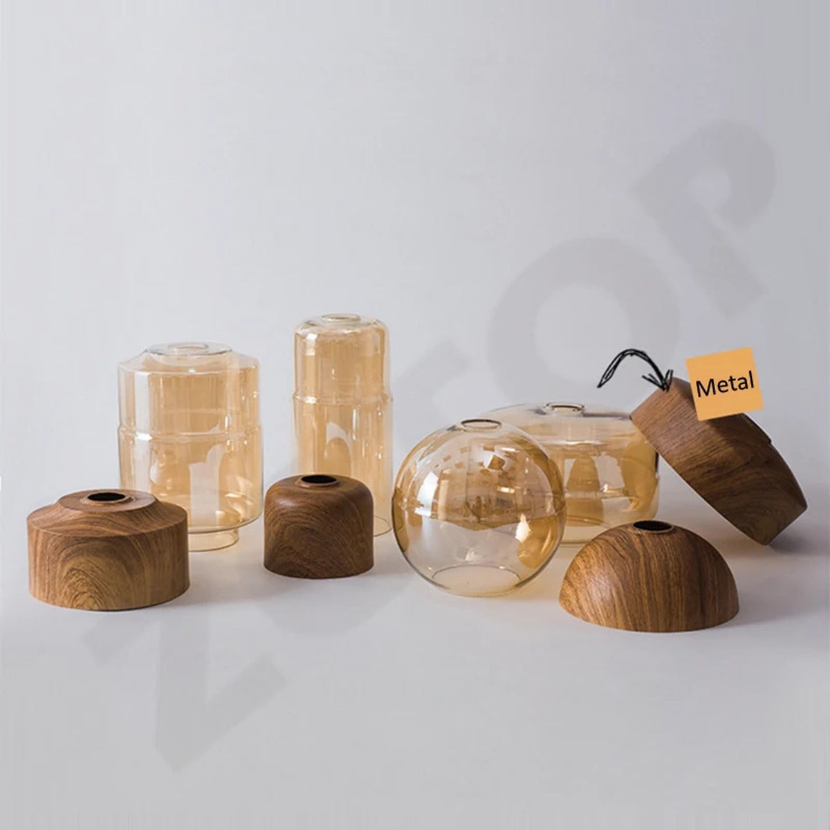 Nordic Wood & Glass Pendant Light – Qolux – Product Detail 6