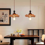 Ruffled Amber Glass Flower Pendant Light – Xelri – Lifestyle View 3