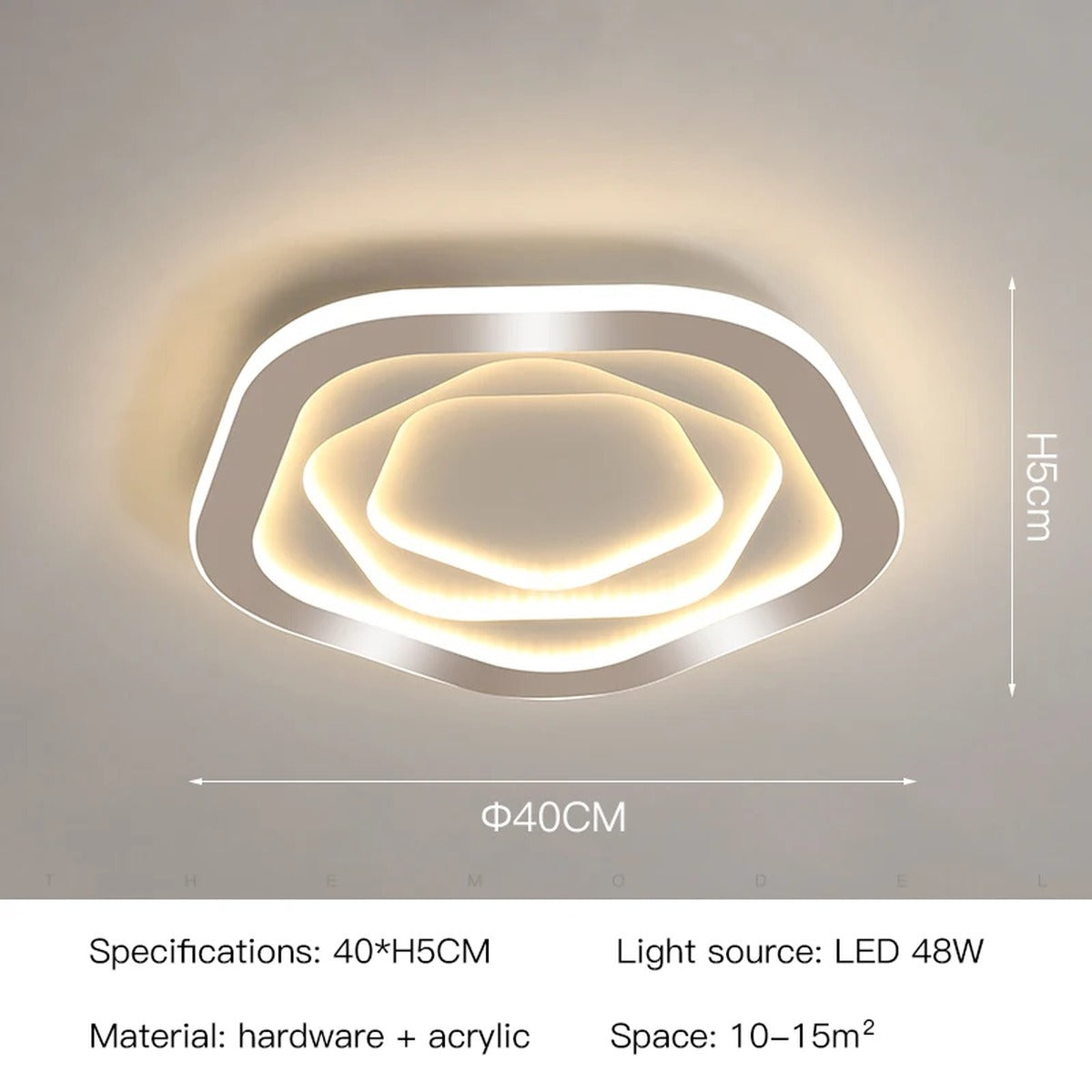 Faelora ceiling light, White 40cm variant