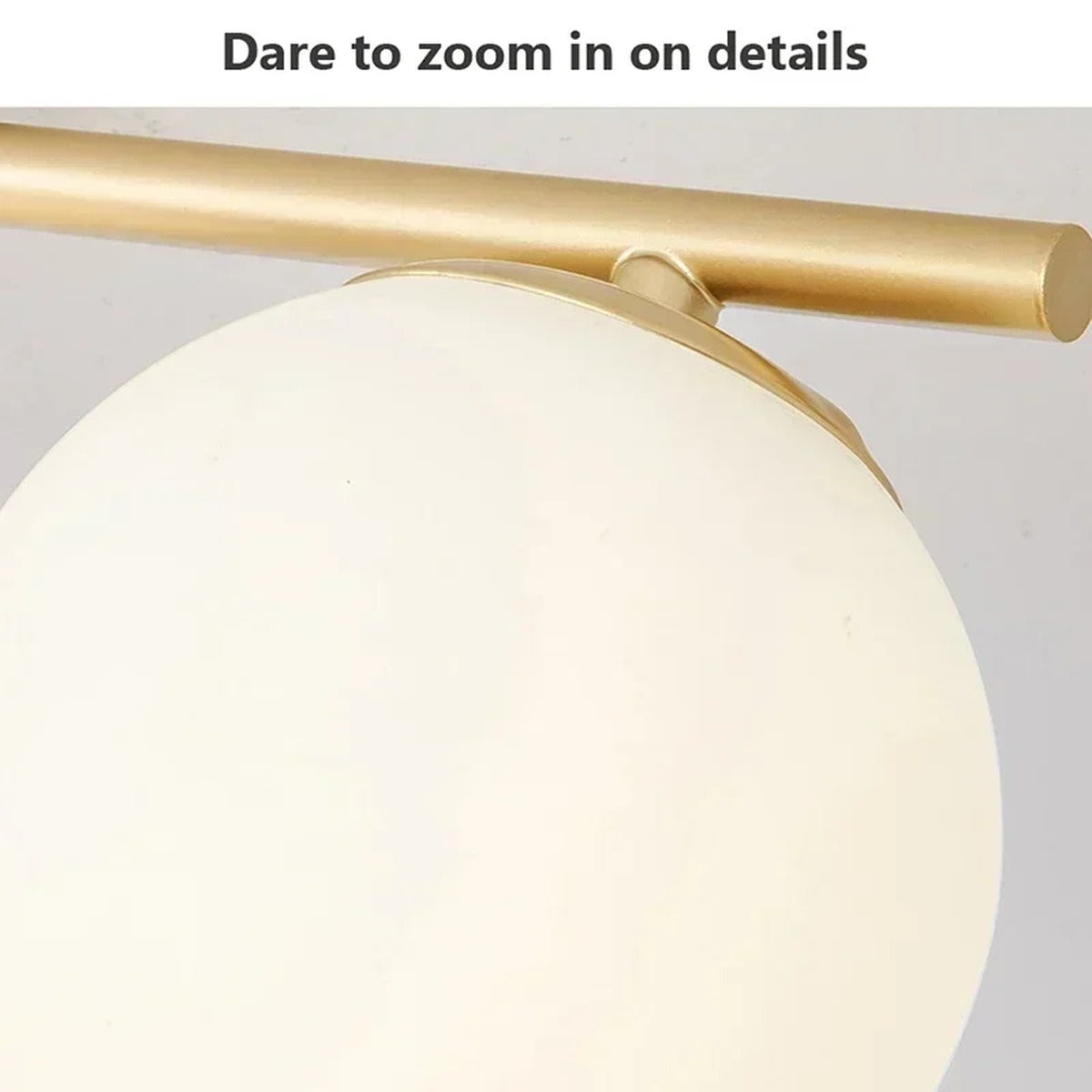 Serenox glass globe ceiling light, matte black, hallway view