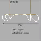 Ribbon Curl LED Ring Chandelier – Yelrix – Product Detail 11