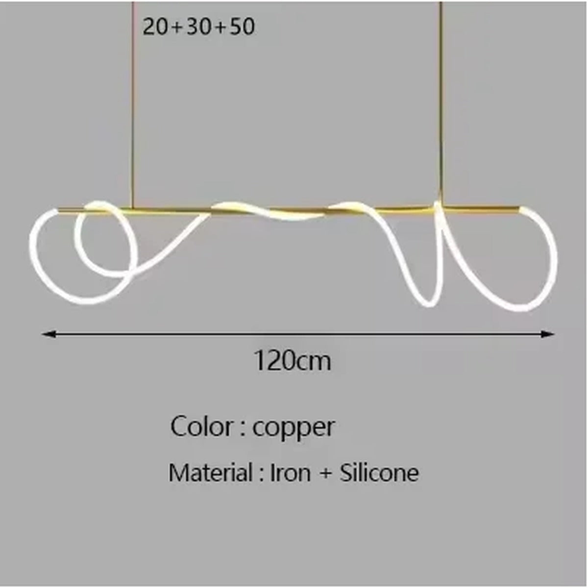 Ribbon Curl LED Ring Chandelier – Yelrix – Product Detail 11