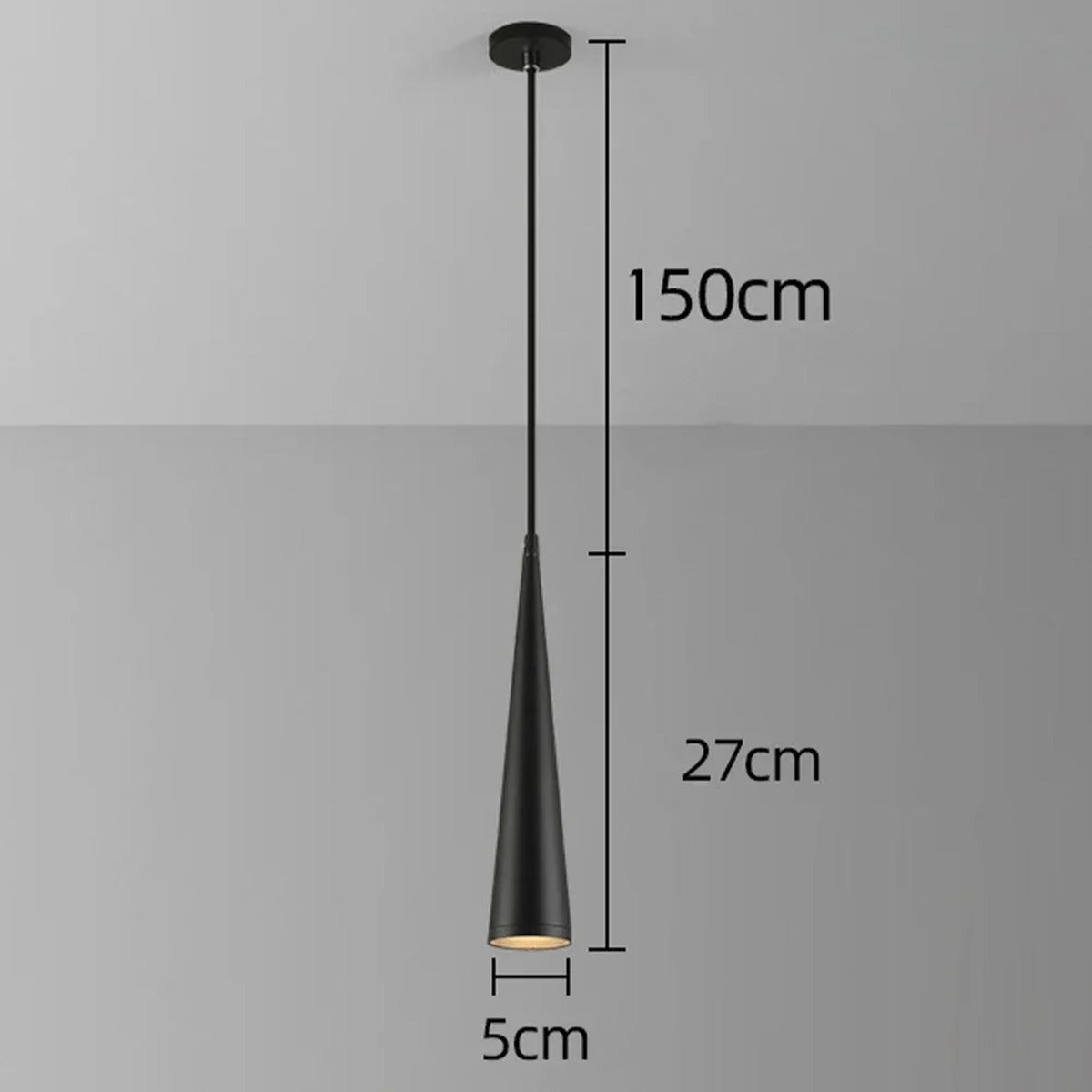 Minimalist Black Metal Pendant Light Restrix – Product Detail 7