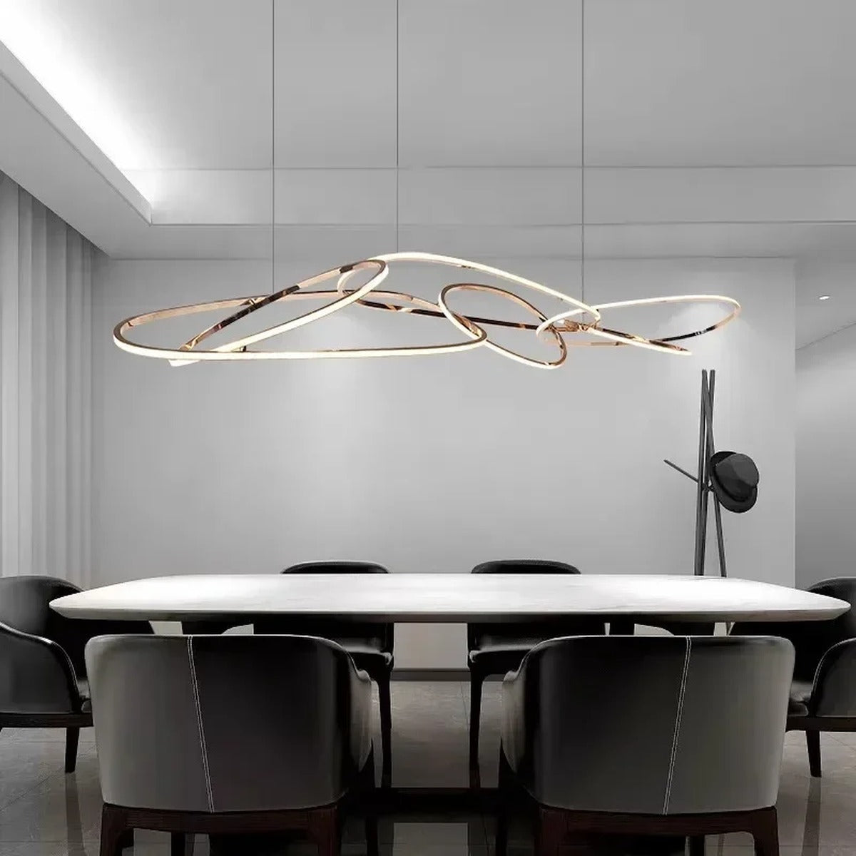Irregular Gold Ring Chandelier Kevon – Lifestyle View 2