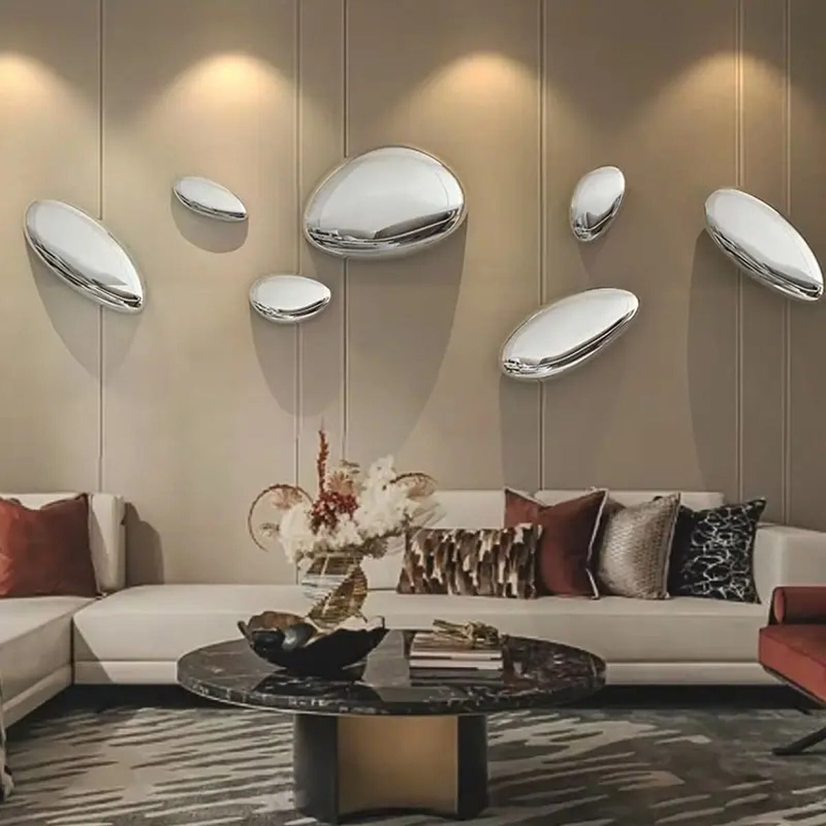 Convex Chrome Dome Wall Sconce – Formaxis – Lifestyle View 4
