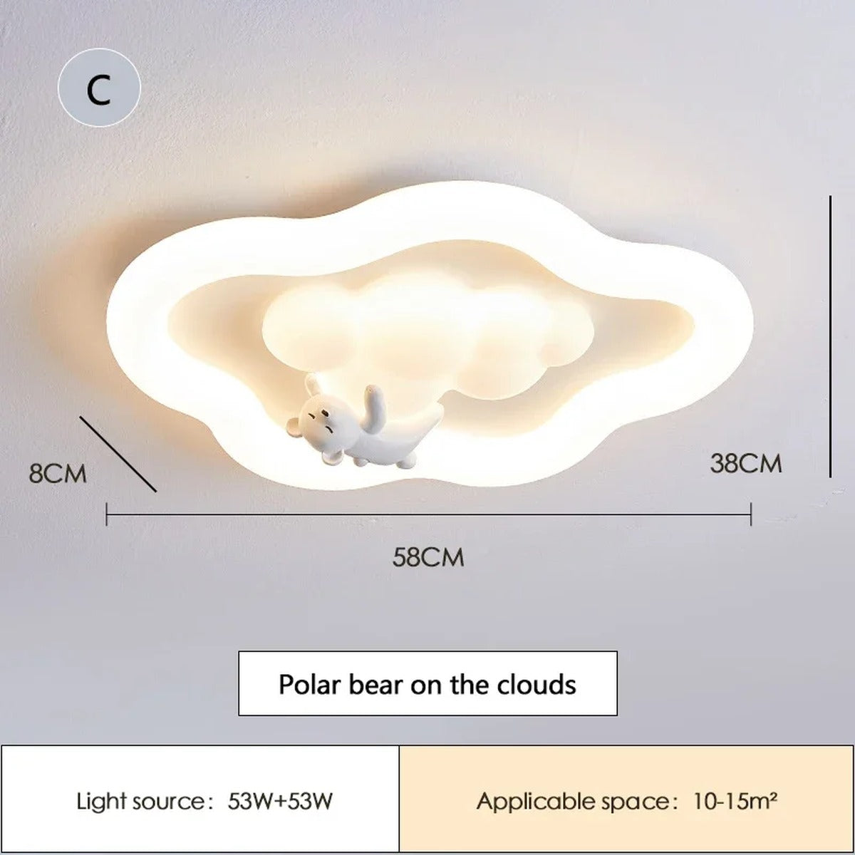 Soft Glow Organic Ceiling Light Breathwell – Product Detail 9