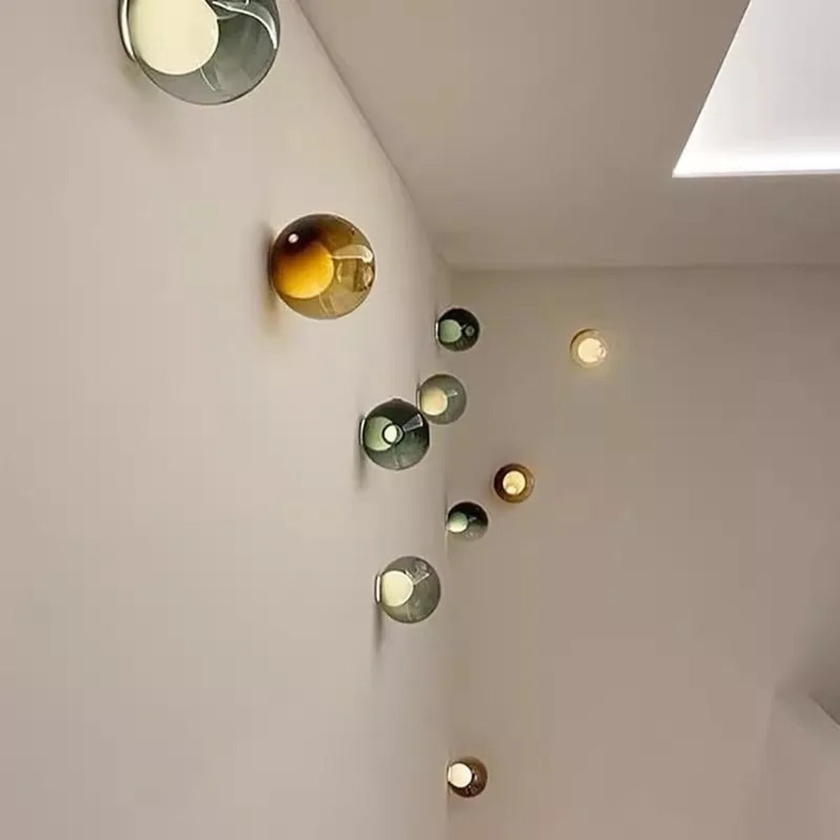 Coloured Glass Globe Wall Sconce – Chrometh – Hero Shot