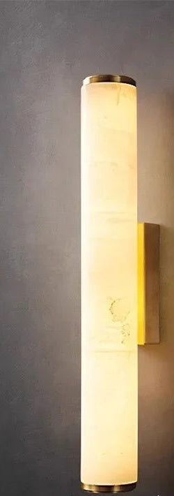 Enox marble wall sconce, Brass finish, 40cm