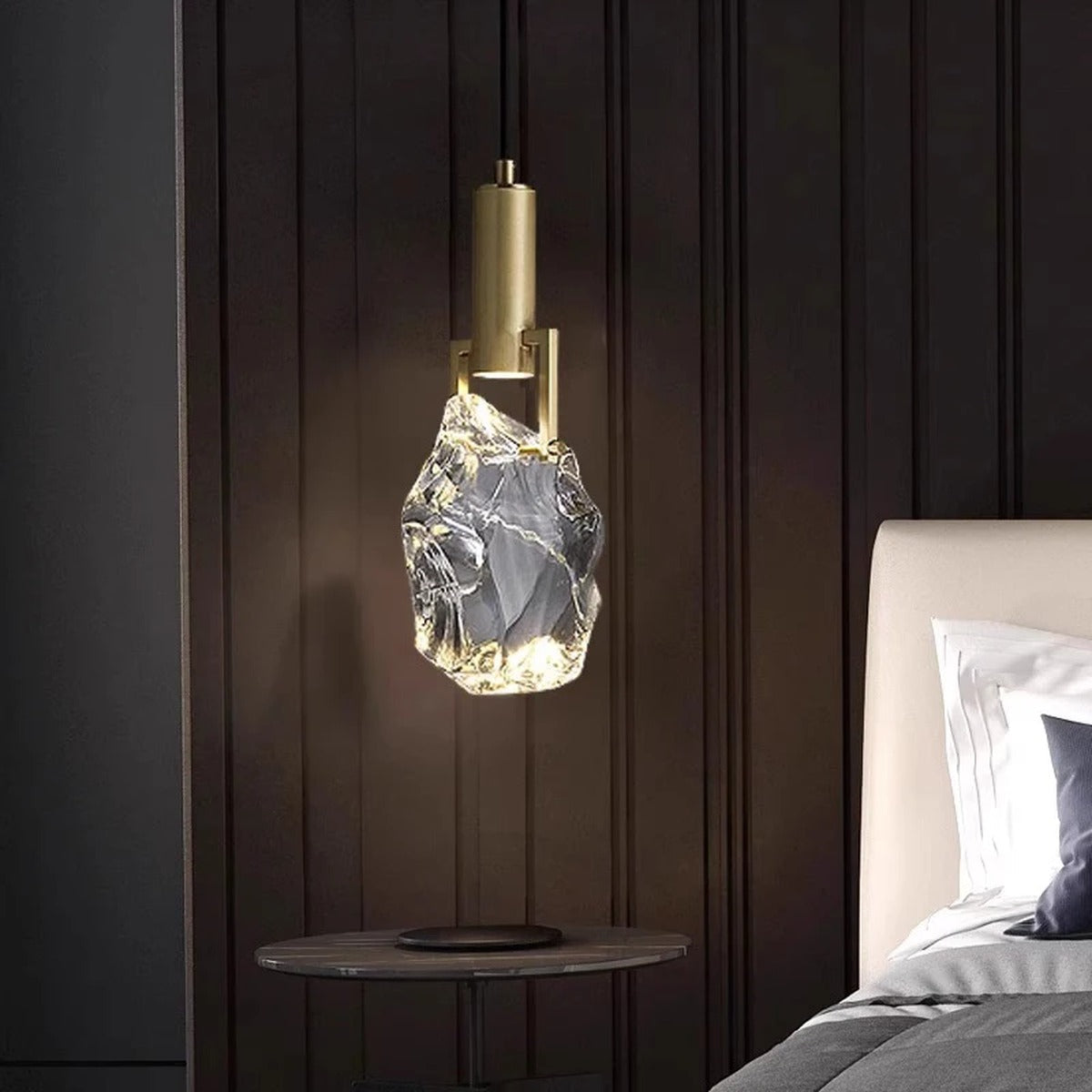Raw Crystal Rock Pendant Light – Barlux – Hero Shot