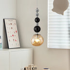 Beaded Chain Glass Globe Pendant Centralis — amber lifestyle
