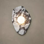 Exotic Marble Pebble Globe Wall Sconce – Jarneo – Lifestyle View 2