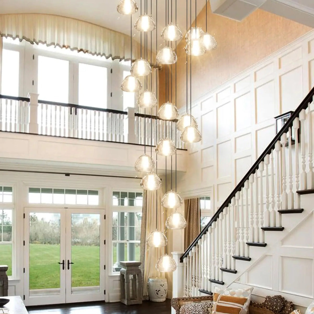 Spiral K9 Crystal Cluster Chandelier Jelvorn – Lifestyle View 3