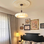 Ribbed Fabric Globe Pendant Light – Yevornith – Lifestyle View 4
