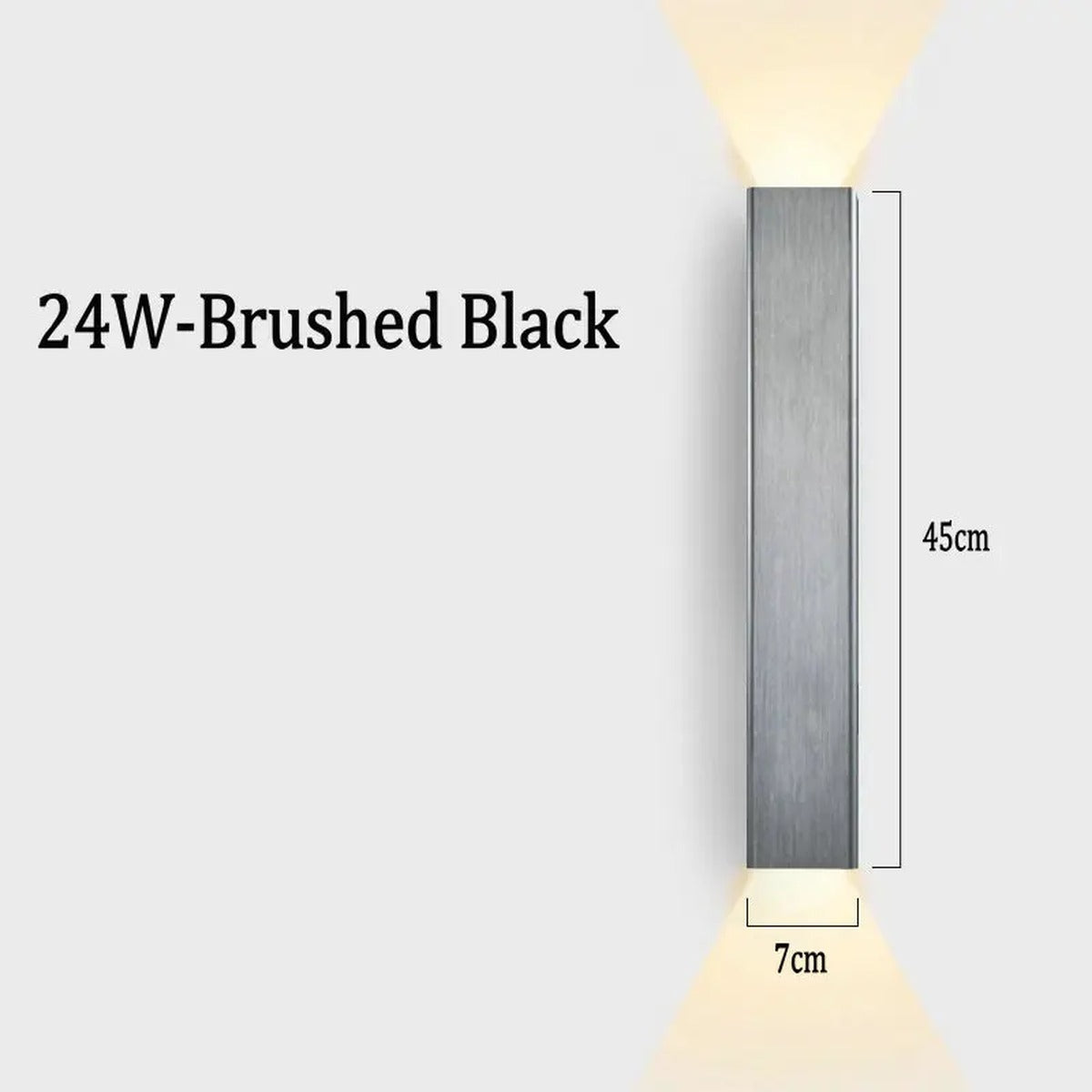 Modern Wall Sconce Farlux — 24W-Brushed Black