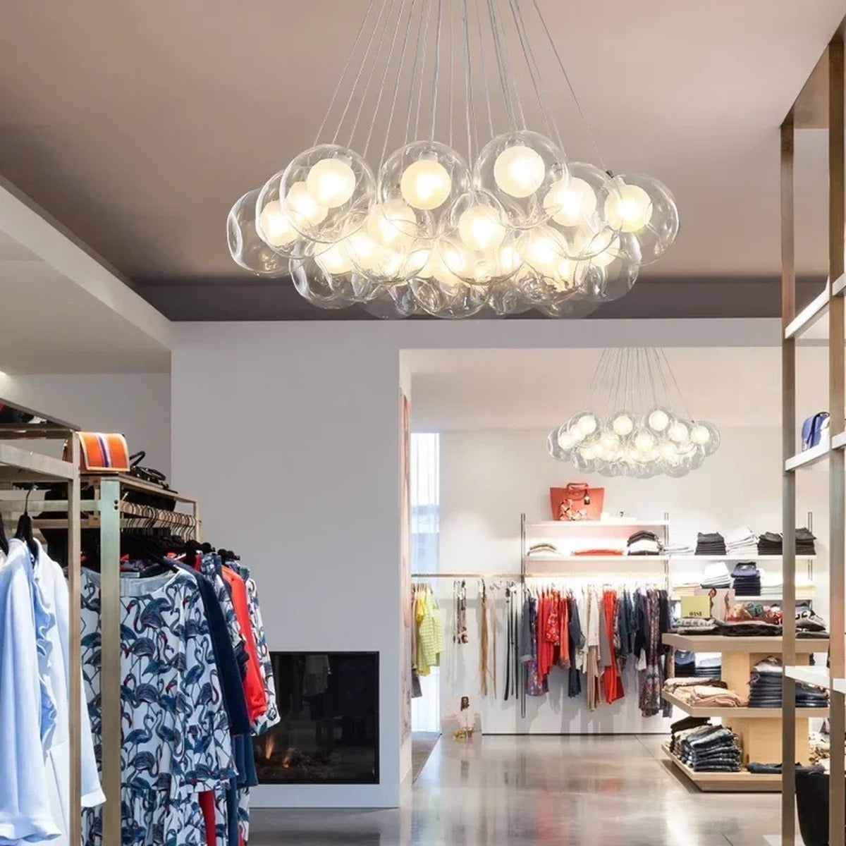 Luminous Sphere Whisper Chandelier Orvello – Lifestyle View 3