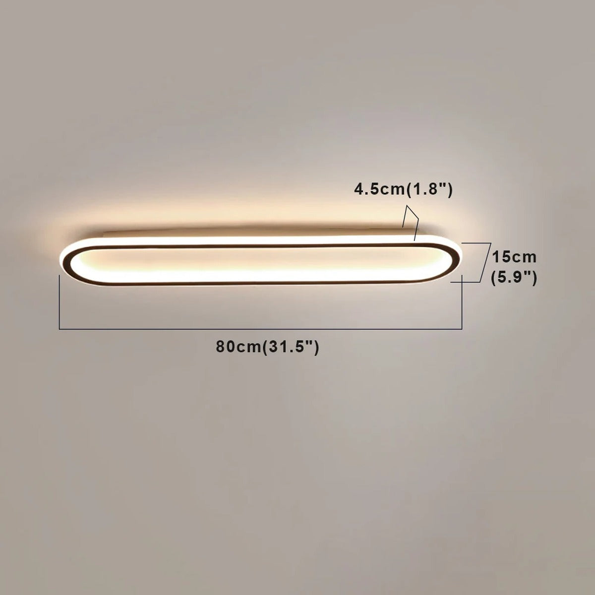 Oval LED Flush Ceiling Light – Velantro – Product Detail 10