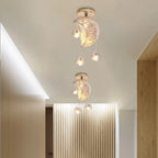 Csaelinth Flush Mount in a Hallway, Two Fixtures