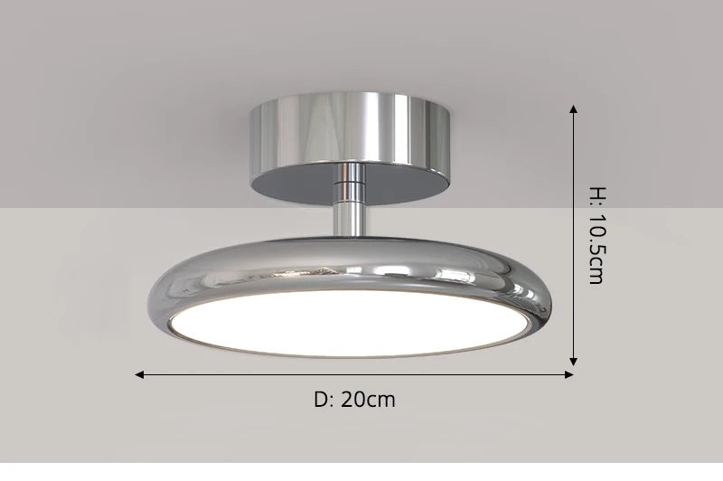 Nyvaro Swivel Halo Spotlight Ceiling Light – Chrome Finish, Dimensions