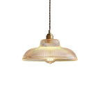 Ribbed Glass Dome Pendant Light Velmara – Studio Shot