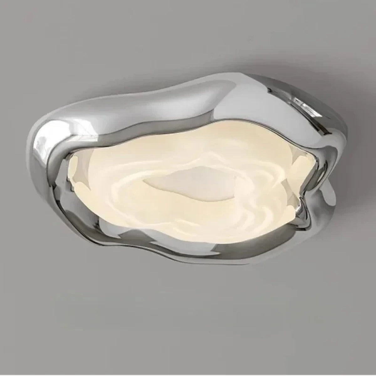 Organic Molten Form Flush Ceiling Light – Celarix – Hero Shot