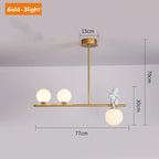 Minimalist Pendant Light Luxara — Gold 3 lamps
