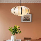 Sculptural Silk Oval Pendant Light – Zorvelia