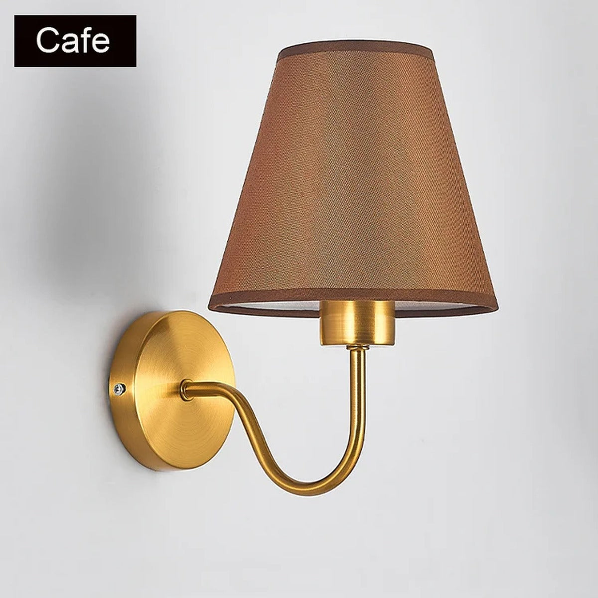 Gold Curved-Arm Empire Shade Wall Sconce – Gravion – Product Detail 7