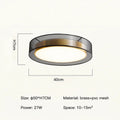 Meridex Round Brass Ring Flush Mount Ceiling Light — Small 40cm