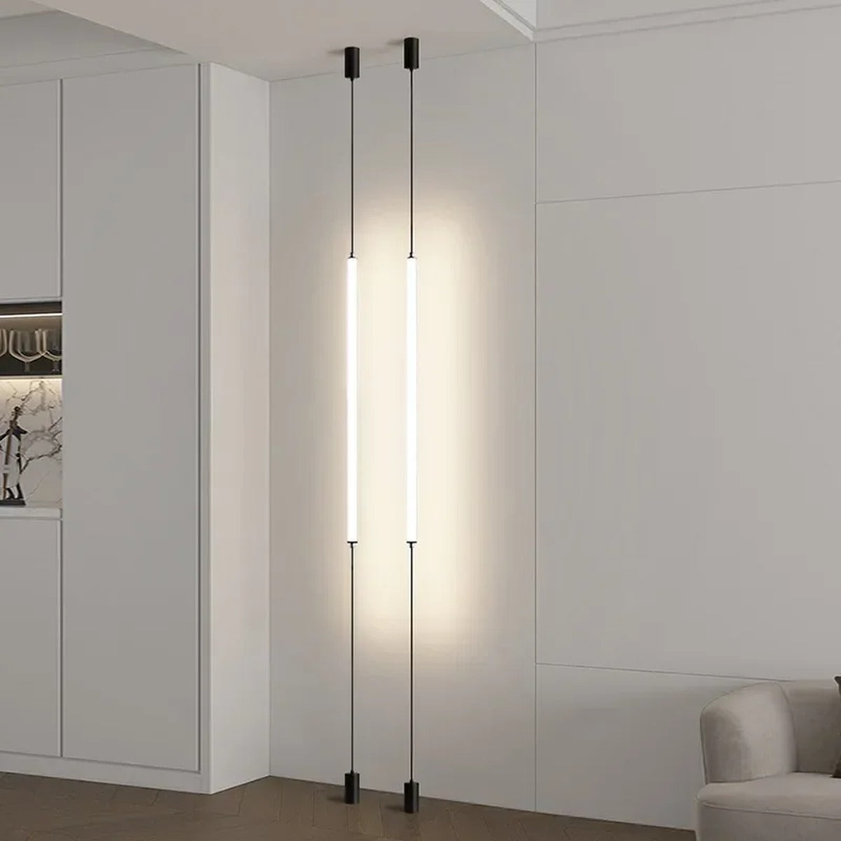 Slim Vertical LED Tube Pendant Light – Serenthis – Product Detail 6