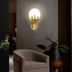 Gold Hand Moon Globe Wall Sconce – Velantro – Product Detail 5