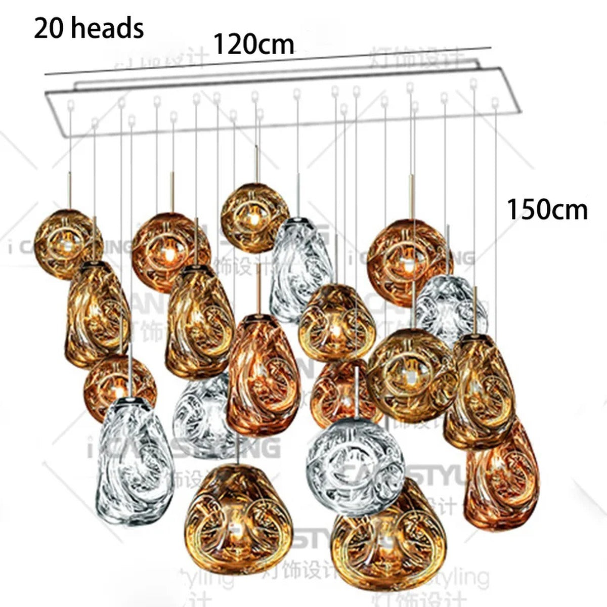 Nordic Ceremonial Glass Chandelier Welthorne – Product Detail 10