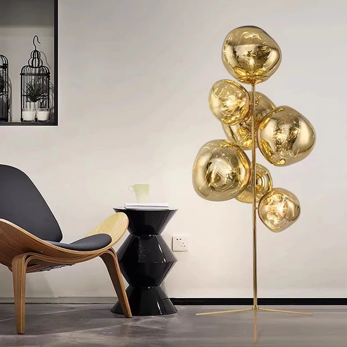 Melt-Effect Globe Cluster Floor Lamp – Caelvion – Lifestyle View 4